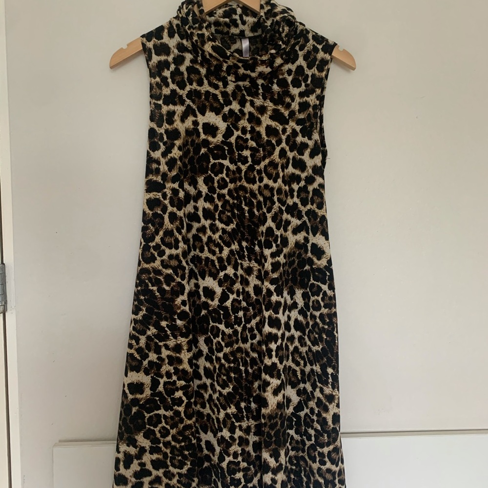 Short animal print dress